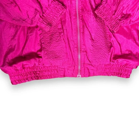 Vintage Hot Pink Nylon Zip-Up Jacket - Size L - Picture 4 of 8